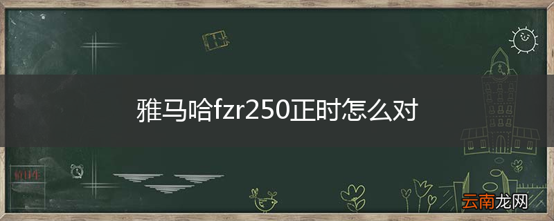 雅马哈fzr250正时怎么对