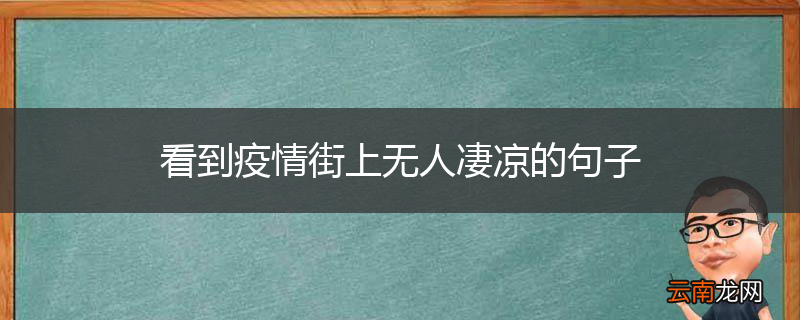 看到疫情街上无人凄凉的句子