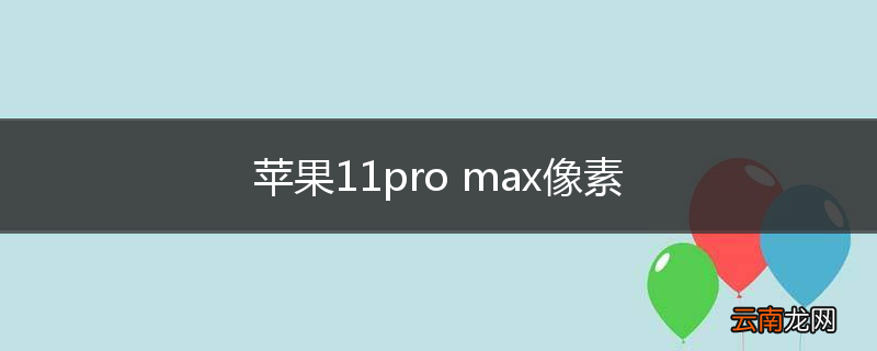 苹果11pro max像素