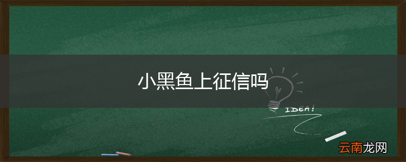 小黑鱼上征信吗