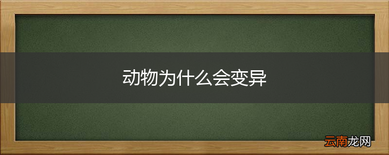 动物为什么会变异