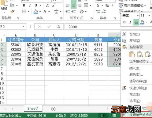 Excel设置数据显示千元单位的操作步骤