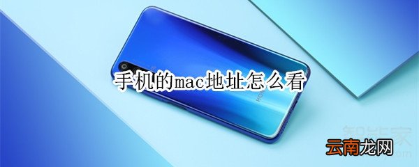 手机的mac地址怎么看