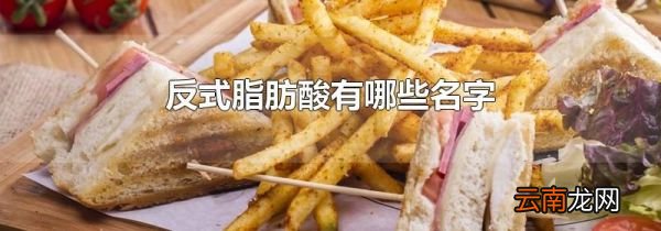 反式脂肪酸有哪些名字