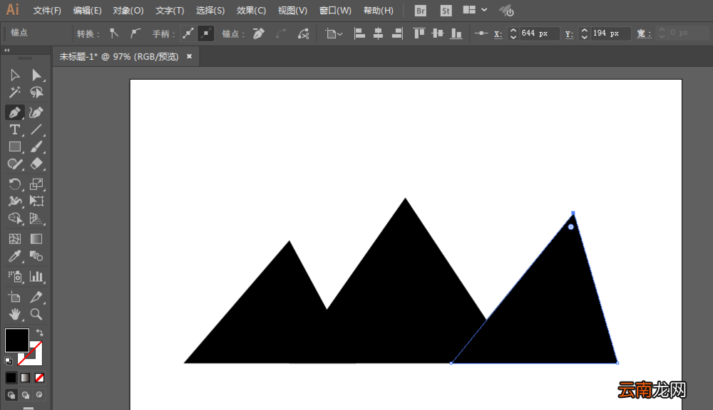 ai制作出山峰LOGO详细操作步骤