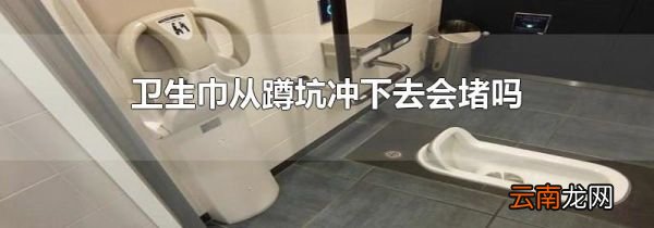 卫生巾从蹲坑冲下去会堵吗