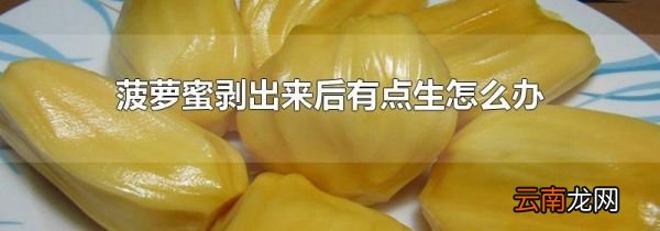 菠萝蜜剥出来后有点生怎么办
