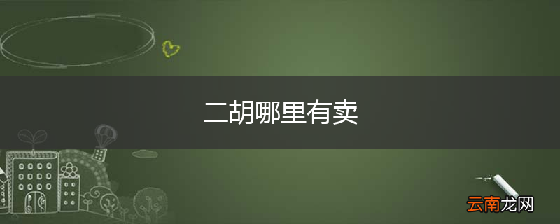 二胡哪里有卖
