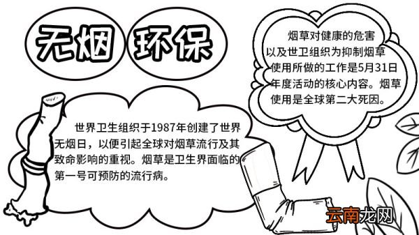 无烟手抄报简单又好看 无烟手抄报的画法