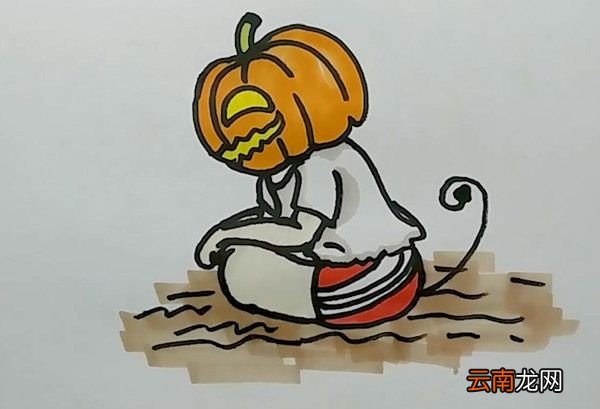 垂头丧气的南瓜简笔画 垂头丧气的南瓜怎么画