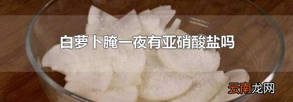 白萝卜腌一夜有亚硝酸盐吗
