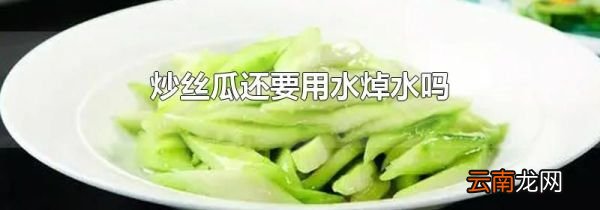 炒丝瓜还要用水焯水吗