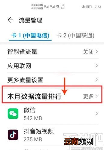 华为P40查看数据流量使用排行的方法步骤