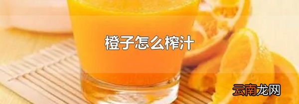 橙子怎么榨汁
