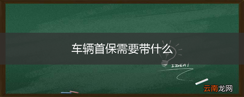 车辆首保需要带什么