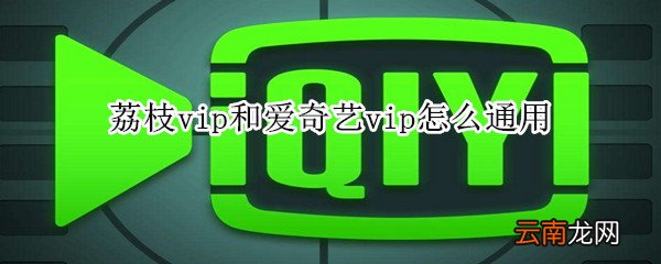 荔枝vip和爱奇艺vip怎么通用