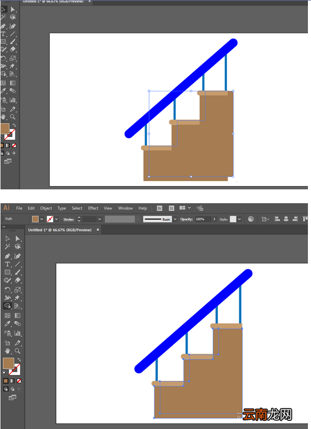 ai制作楼梯图标操作步骤