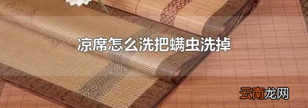 凉席怎么洗把螨虫洗掉