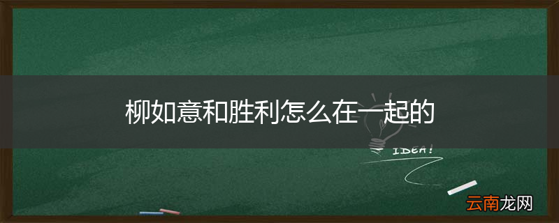 柳如意和胜利怎么在一起的