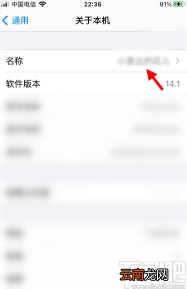 苹果手机修改手机名称的方法