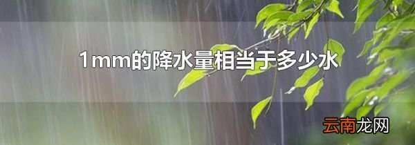 1mm的降水量相当于多少水