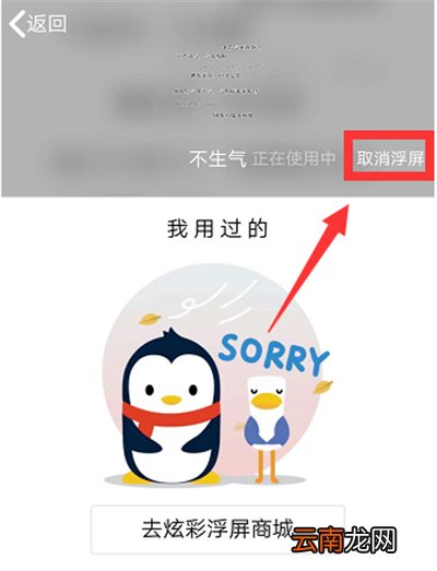 qq浮屏怎么取消