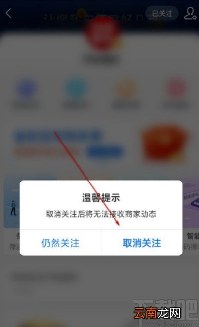 支付宝APP取消关注生活号的方法