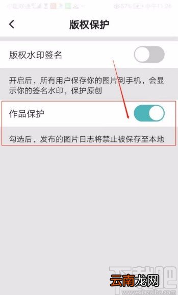 LOFTERapp开启作品保护的方法