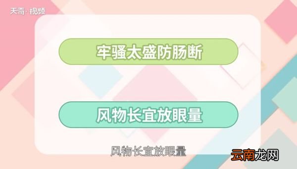 牢骚太盛防肠断的下一句 牢骚太盛防肠断的下一句是什么