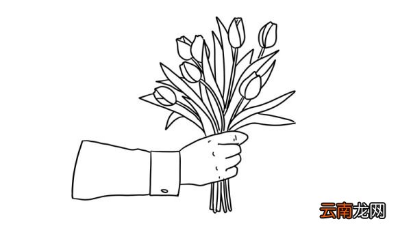 给妈妈的鲜花简笔画画法给妈妈的鲜花简笔画步骤