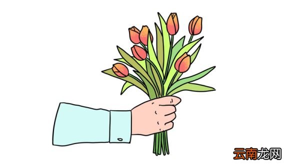 给妈妈的鲜花简笔画画法给妈妈的鲜花简笔画步骤