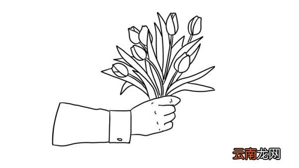 给妈妈的鲜花简笔画画法给妈妈的鲜花简笔画步骤
