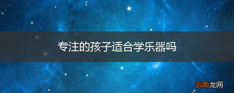 专注的孩子适合学乐器吗