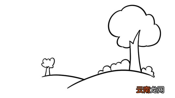 风景画简笔画彩色春季