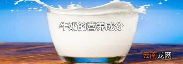 牛奶的营养成分