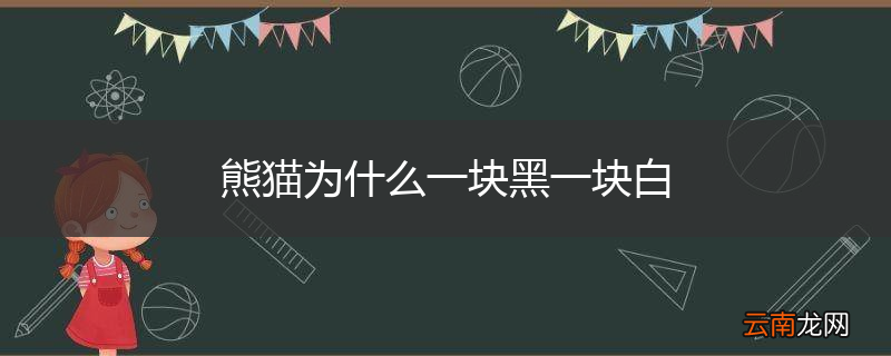 熊猫为什么一块黑一块白