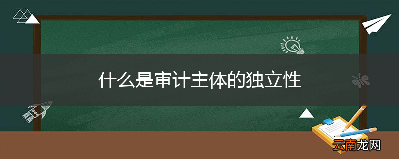 什么是审计主体的独立性