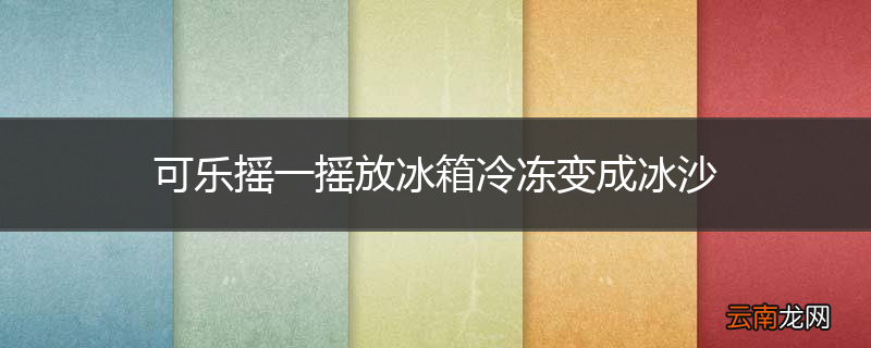 可乐摇一摇放冰箱冷冻变成冰沙