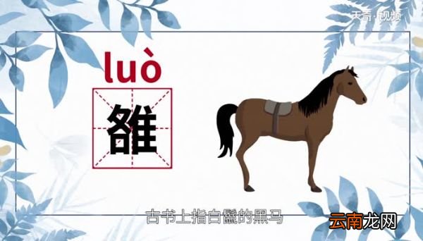 雒怎么读 雒的读音