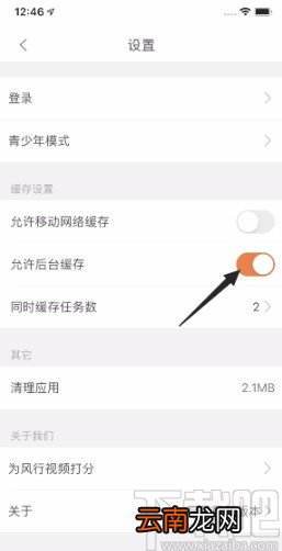 风行视频APP开启允许后台缓存的方法