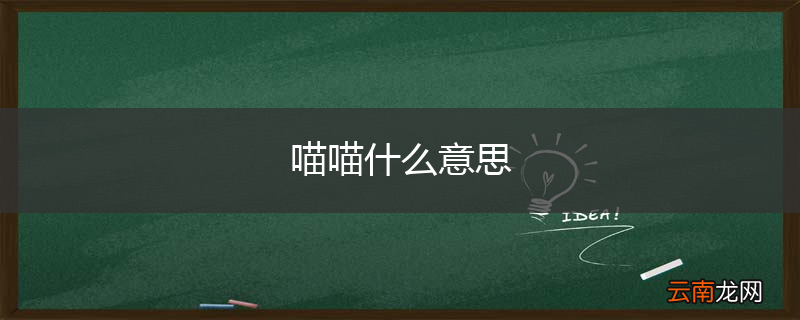 喵喵什么意思