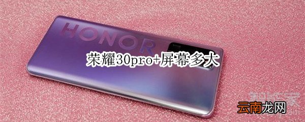 荣耀30pro+屏幕多大