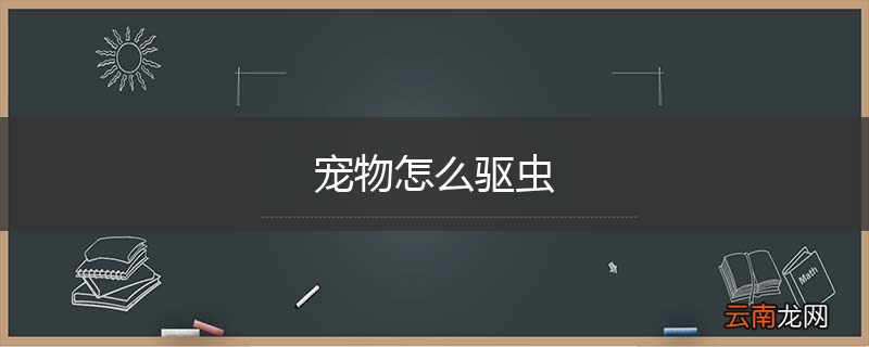 宠物怎么驱虫