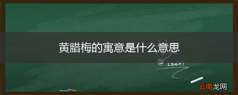 黄腊梅的寓意是什么意思