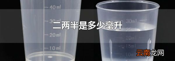 二两半是多少毫升