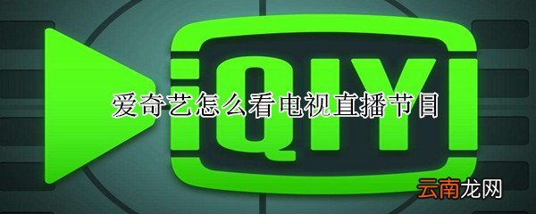 爱奇艺怎么看电视直播节目