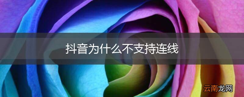 抖音为什么不支持连线