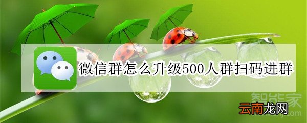 微信群怎么升级500人群扫码进群