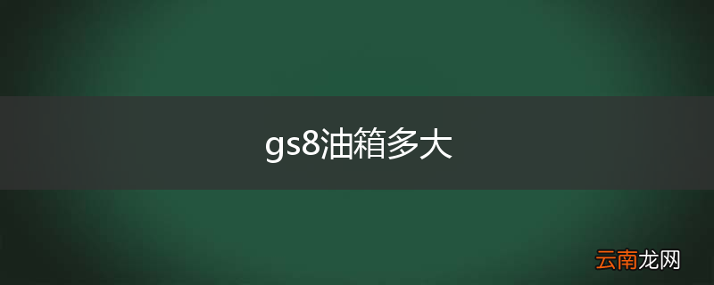 gs8油箱多大
