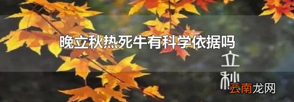 晚立秋热死牛有科学依据吗